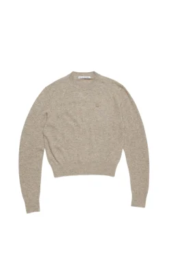 Acne Crewneck Jumper Yak Wool Genser Beige