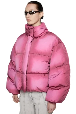 Acne Down Puffer Jacket Jakke Rosa