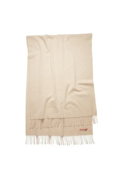 Acne Fringe Wool Scarf Skjerf Brun/Beige
