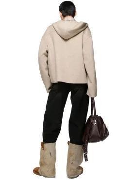 Acne Hooded Cashmere Jacket Jakke Beige