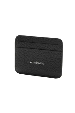 Acne Leather Card Holder Lommebok Sort