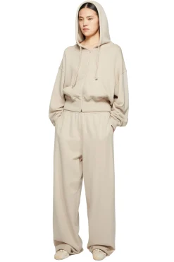 Acne Logo Sweatpants Bukse Beige Grå