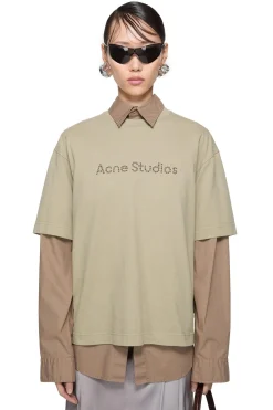 Acne Logo Tee T-shirt Sand