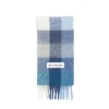 Acne Mohair Checked Scarf Skjerf Blå Mønster