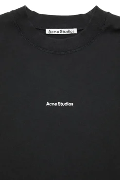 Acne New Logo Longsleeve Genser Vasket Sort