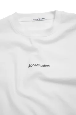 Acne New Logo Tee T-shirt Melkehvit