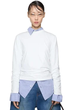 Acne Regular Fit Face Long Sleeve Genser Hvit