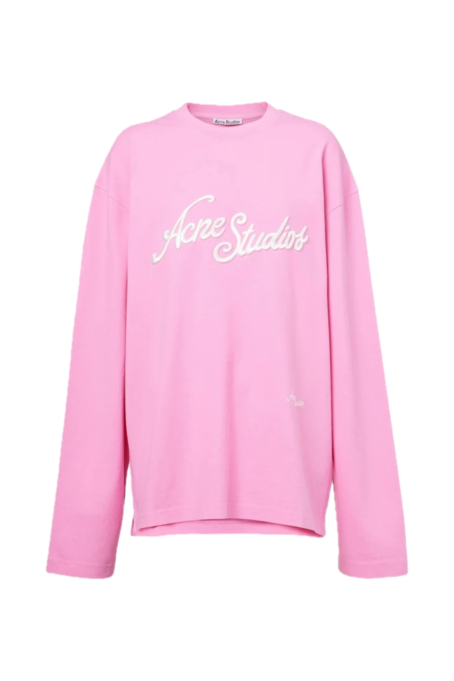 Acne T-shirt Logo - Relaxed Fit Genser Rosa