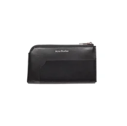 Acne WALLET LEATHER BLACK Lommebok Sort