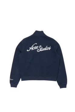 Acne Zip-up sweatshirt Jakke Mørkeblå