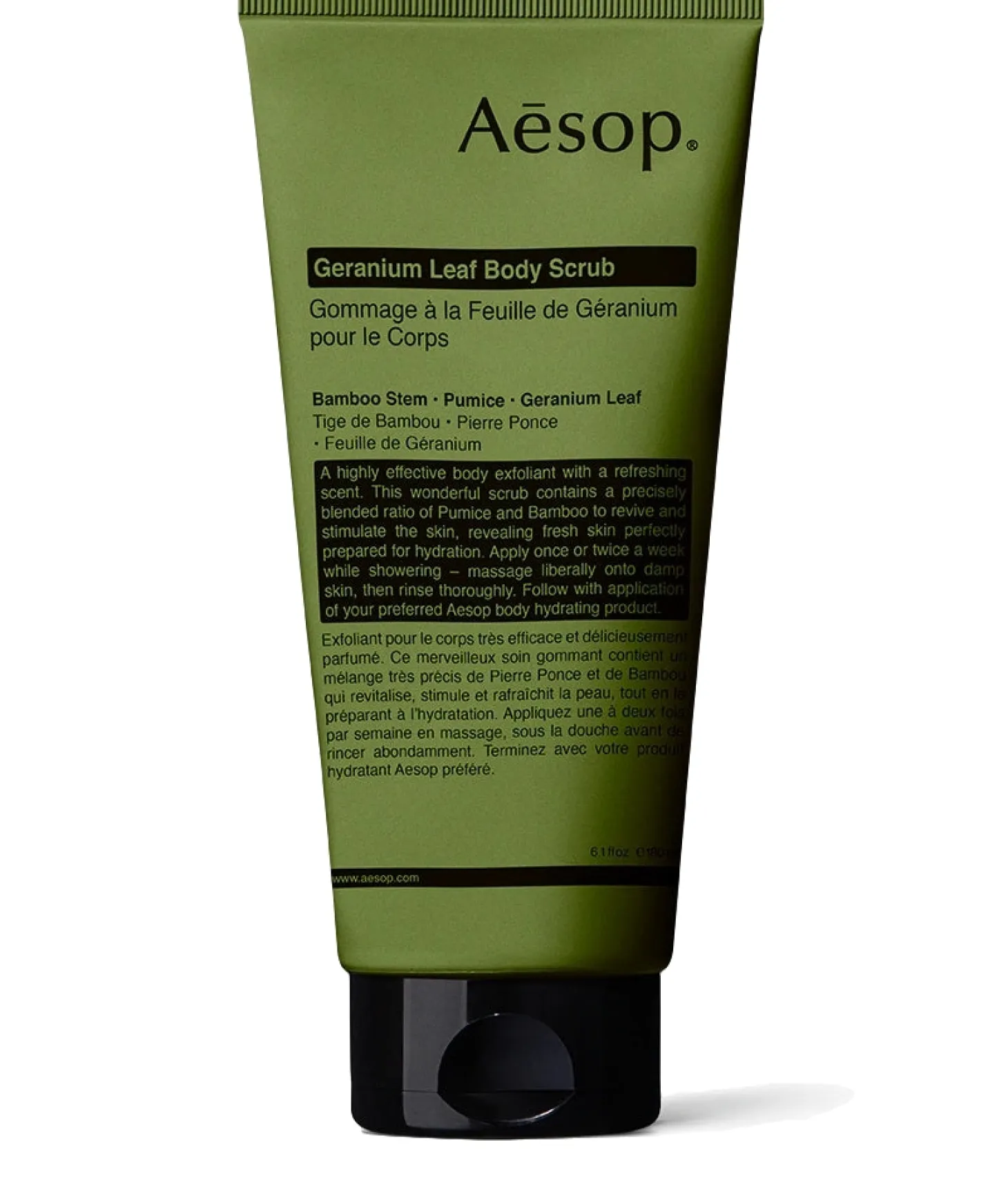 Aesop Geranium Leaf Body Scrub 180mL Bodycare Grønn