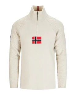 Amundsen Boiled Ski Sweater Mens W Flag Genser Off-White
