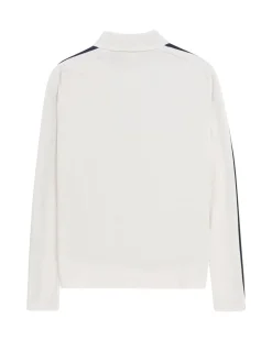 Amundsen 5Mila Half Zip Womens Stripe Genser Hvit Og Mørkeblå