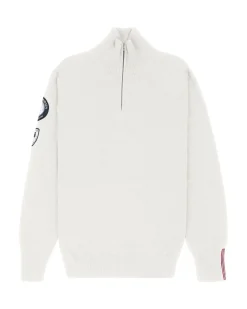 Amundsen Peak Half Zip Mens Genser Melkehvit