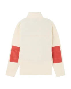 Amundsen Vagabond Cord Fleece Mens Genser Hvit Og Rød