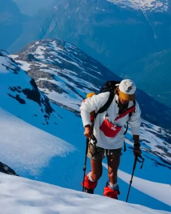 Amundsen Vagabond Cord Fleece Mens Genser Hvit Og Blå