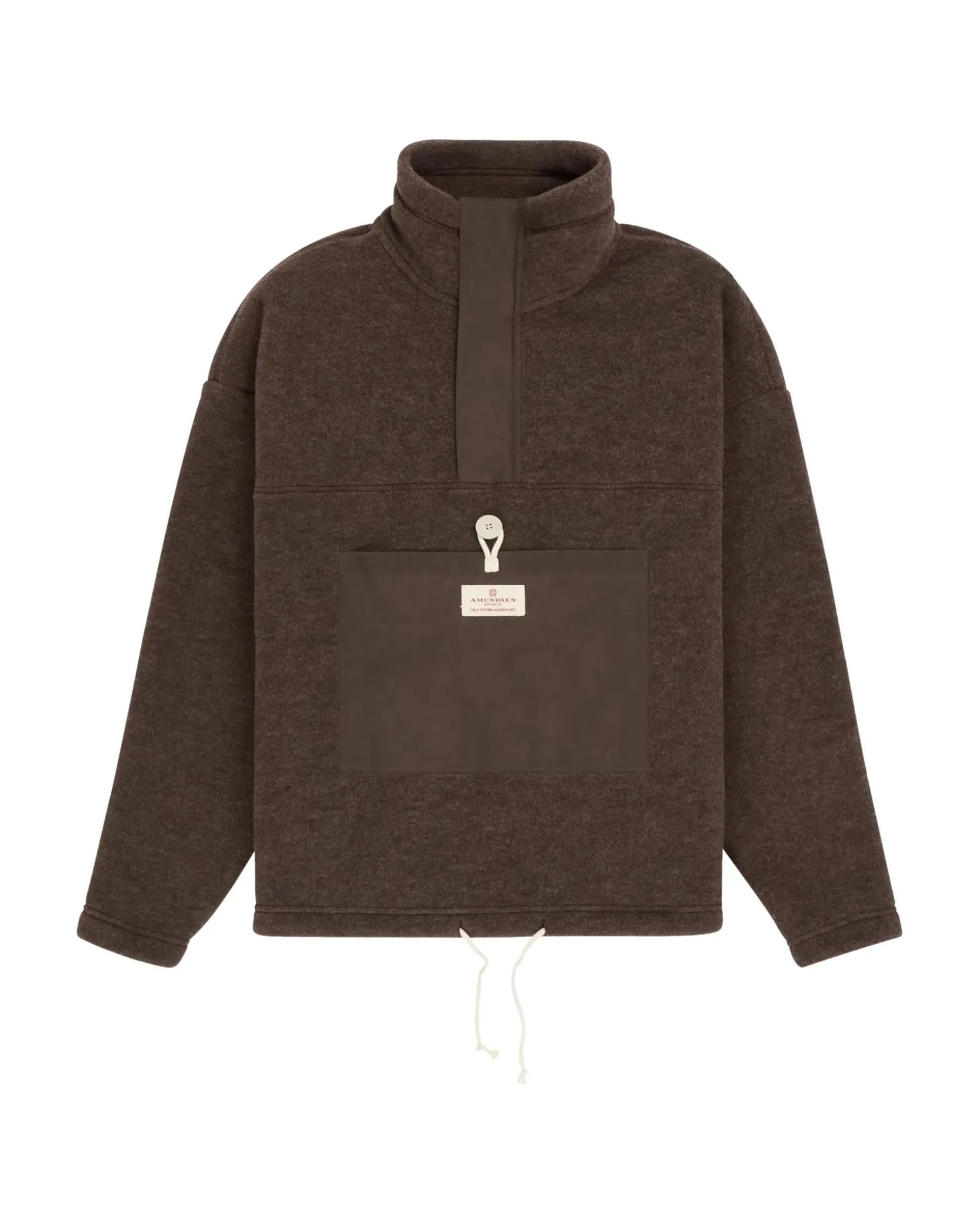 Amundsen V-Bond Waxed Fleece Womens Genser Mørkebrun