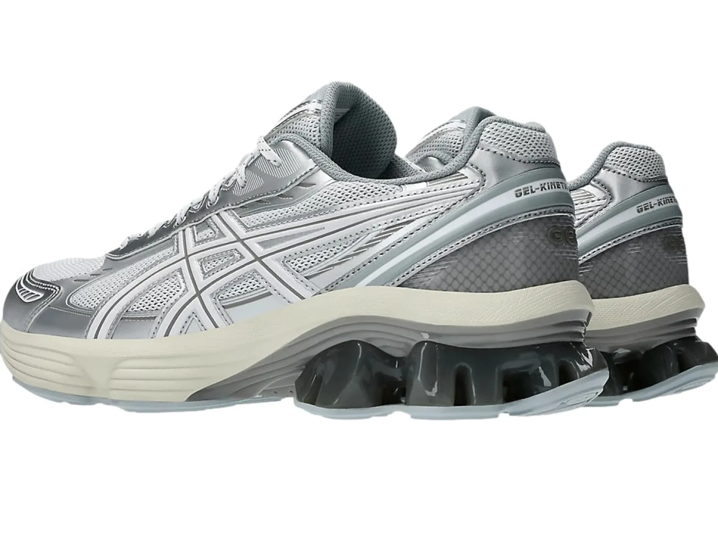 Asics GEL-KINETIC FLUENT WHITE/WHITE Sko Hvit Og Sølv