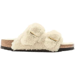 Birkenstock Arizona Big Buckle Teddy Narrow Sko Off-White