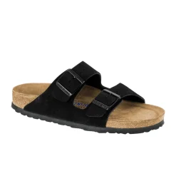 Birkenstock Arizona Suede Leather Regular Sko Sort