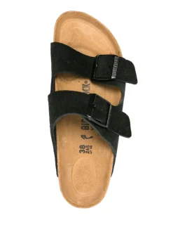 Birkenstock Arizona Suede Leather Regular Sko Sort