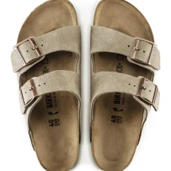 Birkenstock Arizona Suede Narrow Taupe Sko Taupe