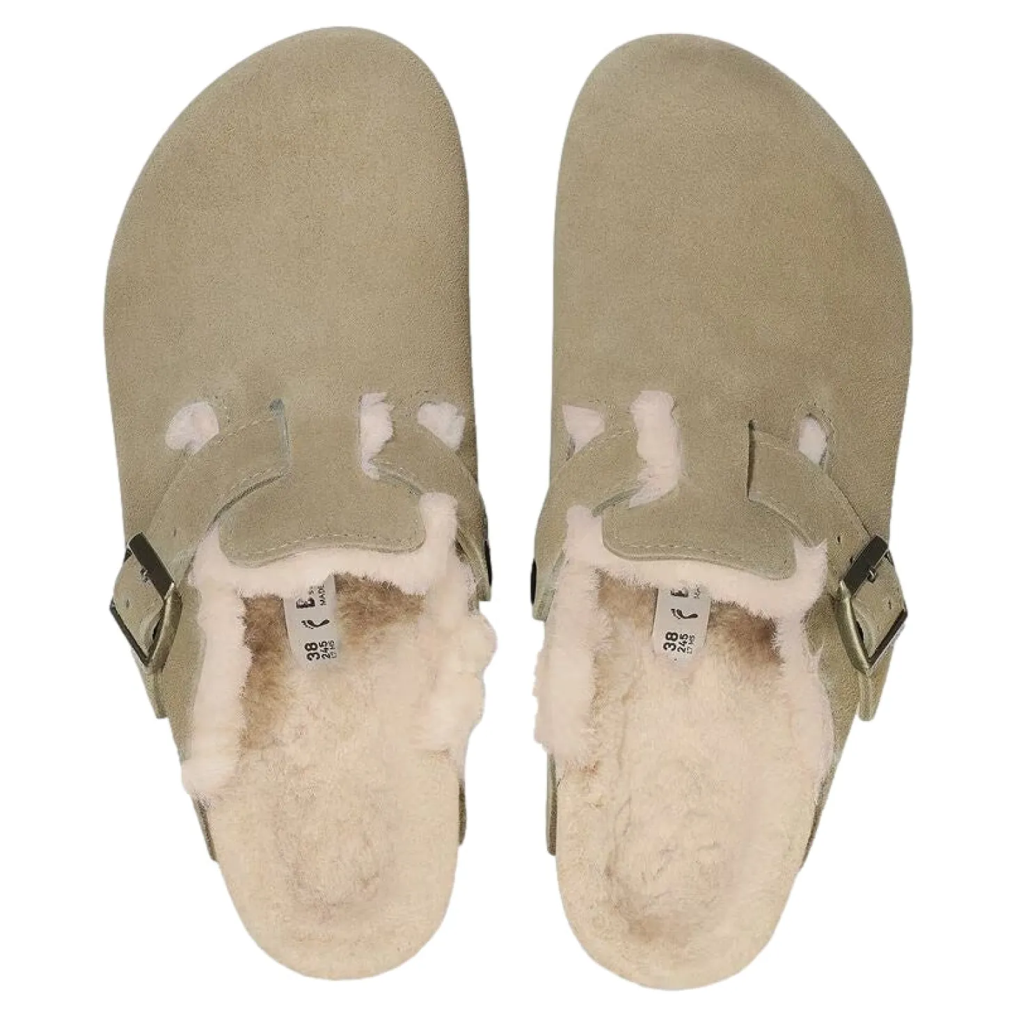 Birkenstock Boston Shearling Regular Taupe Sko Brun/Beige