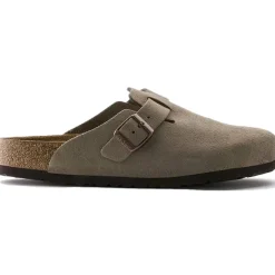 Birkenstock Boston Suede Regular Taupe Sko Taupe