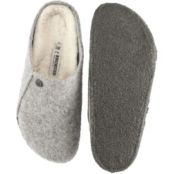 Birkenstock Zermatt Rivet Wool Felt Regular Sko Lysegrå
