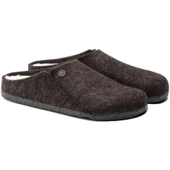 Birkenstock Zermatt Rivet Wool Felt Regular Sko Brun Melert