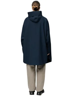 Blæst Bergen Poncho Dark Navy Jakke Mørkeblå