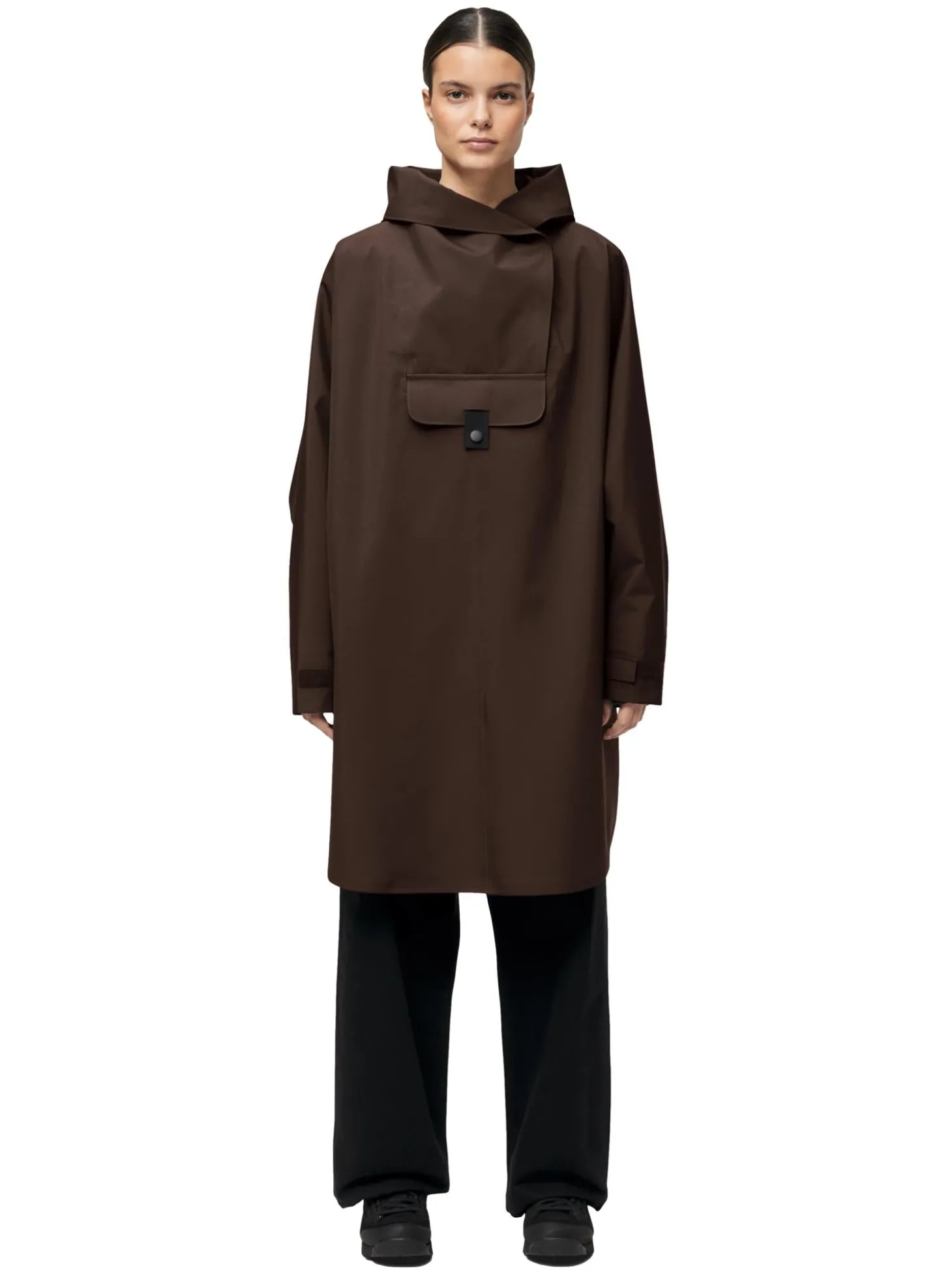 Blæst Bergen Poncho Java Jakke Brun