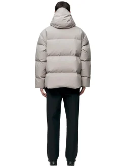 Blæst Grotli Down Jacket Low Tide Jakke Beige Grå