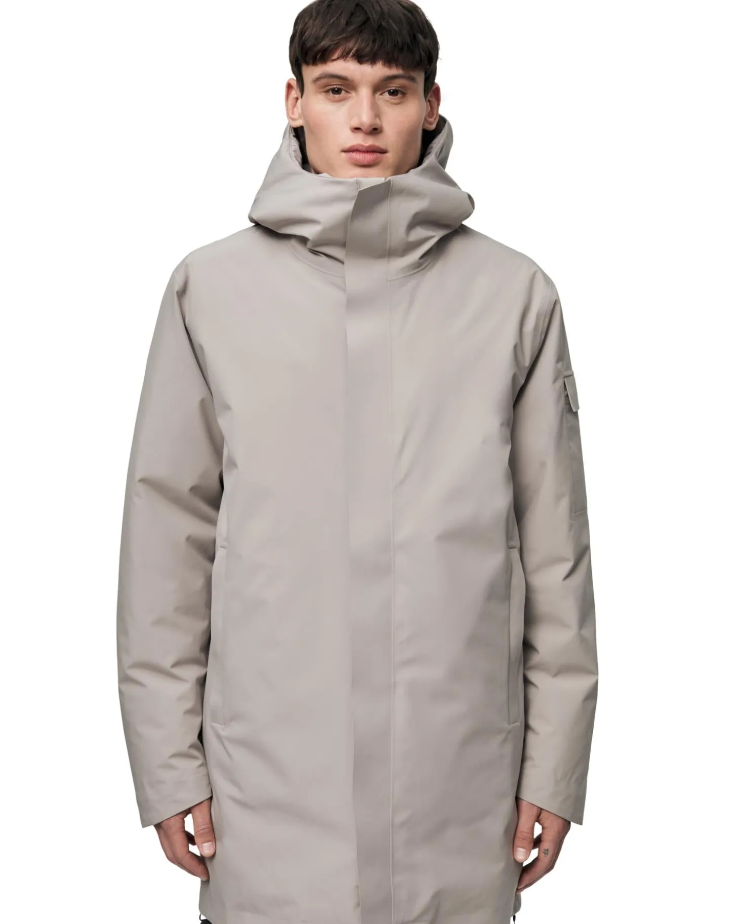 Blæst Olden Primaloft Parka Low Tide Jakke Beige Grå