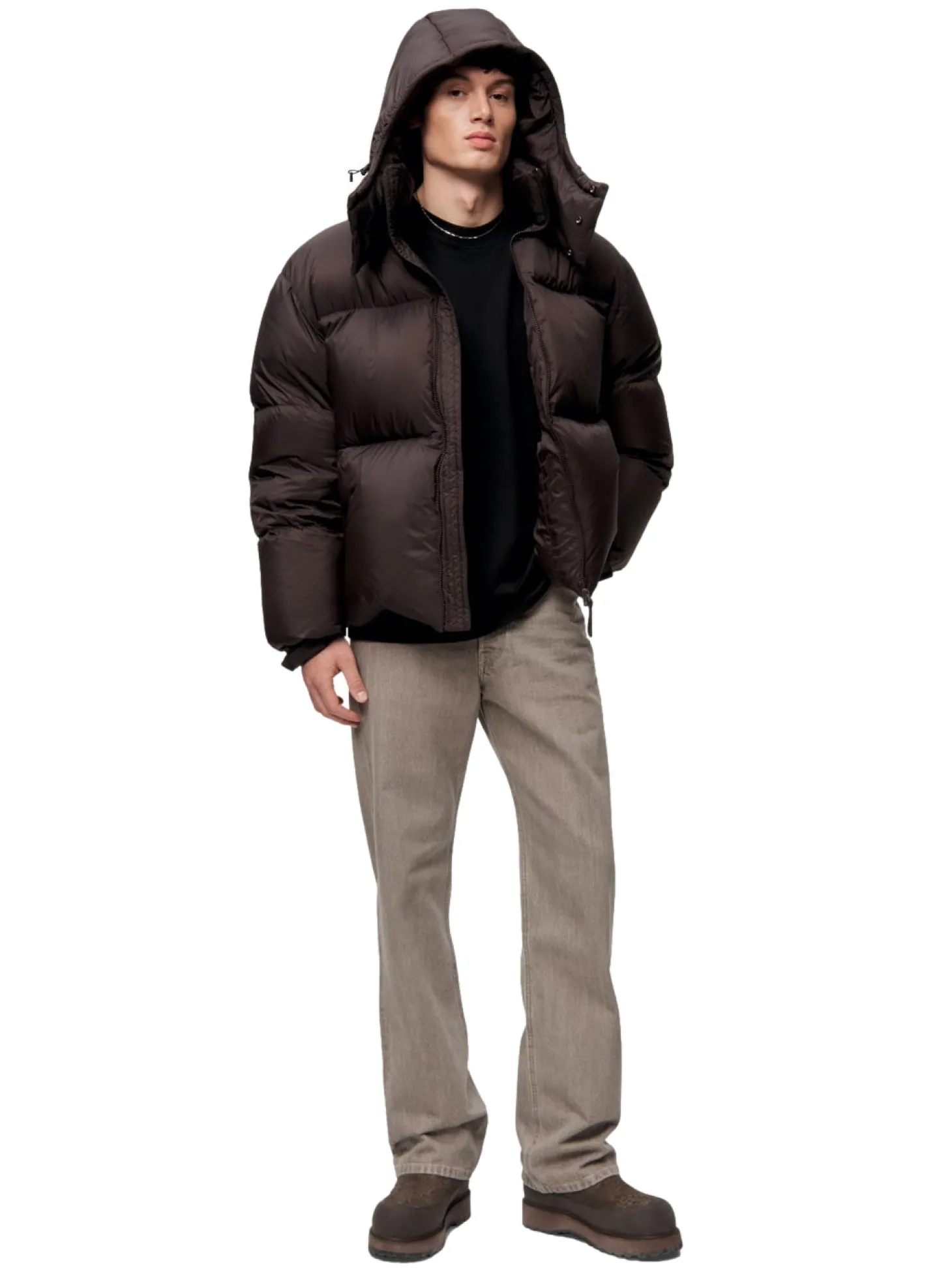 Blæst Perma Lightweight Down Jacket Brown Soil Jakke Brun