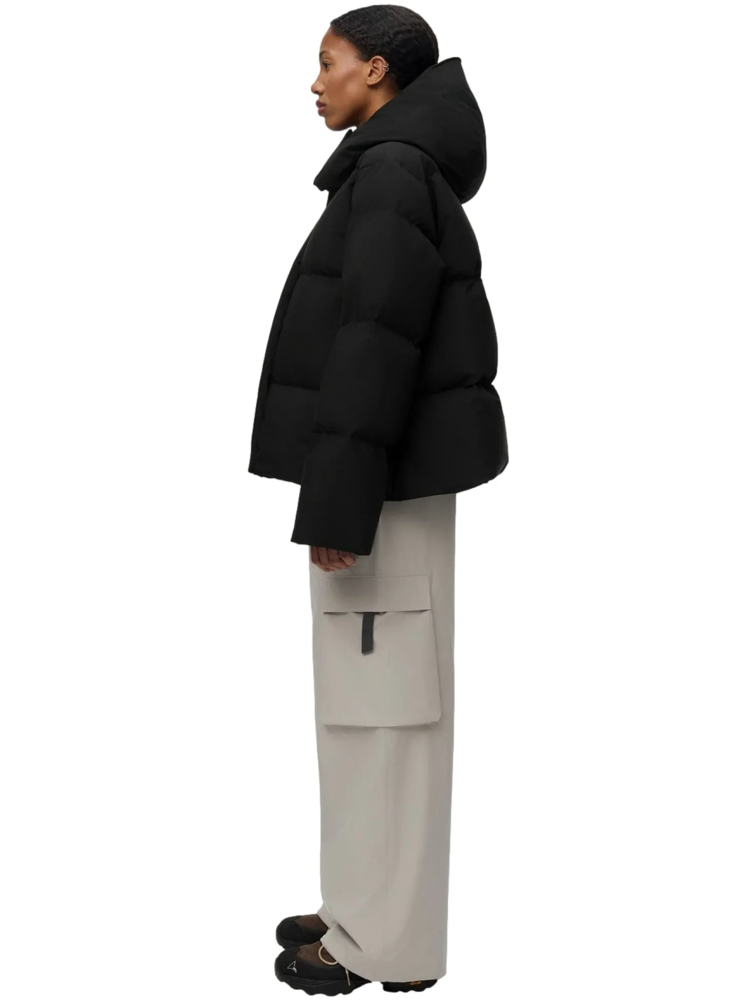 Blæst Selje Down Jacket Black Jakke Sort