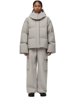 Blæst Selje Down Jacket Low Tide Jakke Beige Grå