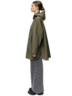 Blæst Voss Poncho Grape Leaf Jakke Oliven