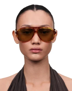 Chimi Eyewear Doris Honey Tortoise Solbriller Brun/Gul