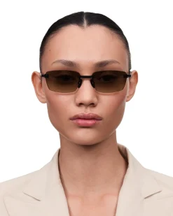 Chimi Eyewear Rimless Cubic Brown Gradient Solbriller Lysebrun