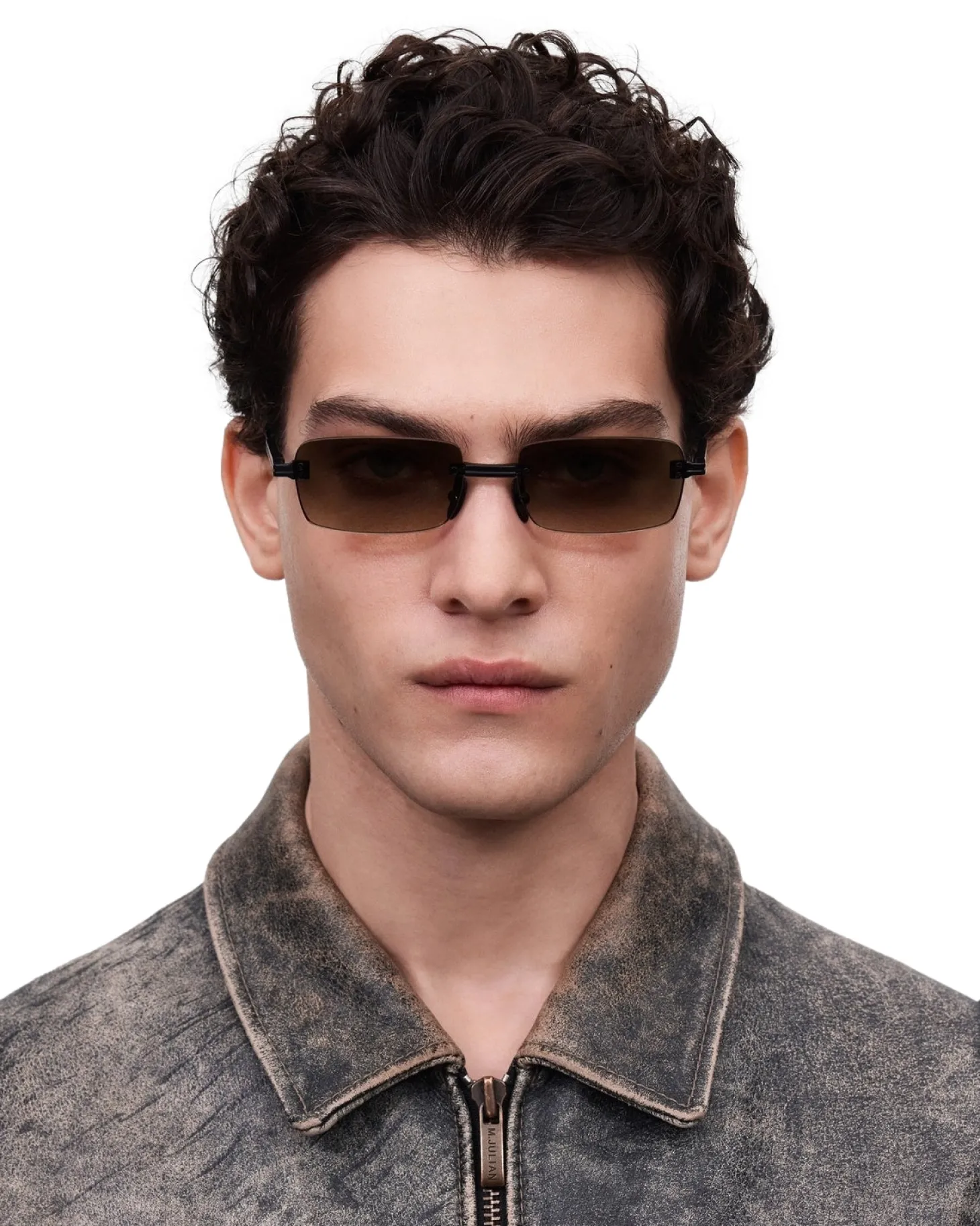 Chimi Eyewear Rimless Parallel Brown Gradient Solbriller Lysebrun