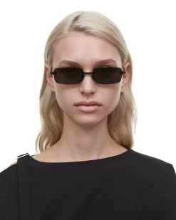 Chimi Eyewear Rimless Parallel Black Solbriller Sort