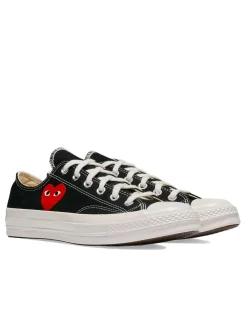 Comme des Garcons Play CT70 Small red heart LOW top Sko Sort