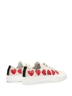Comme des Garcons Play x Converse CDG Multi LOW Top White Sko Off-White