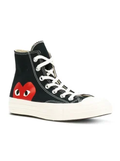 Comme des Garcons Play x Converse CDG BIG HEART HI TOP Black Sko Sort