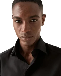 Eton 3000 Slim Black Signature Twill Shirt Skjorte Sort