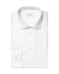 Eton 3000 Super Slim White Signature Twill Shirt Skjorte Hvit