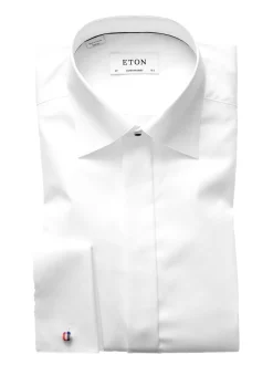 Eton Contemporary Evening White Signature Twill Shirt Skjorte Hvit