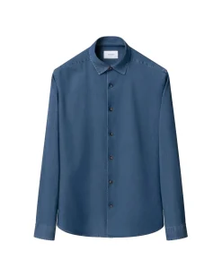 Eton Dark Wash Denim Stretch Shirt Skjorte Denim