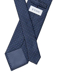 Eton Floral Woven Silk Tie Slips Kongeblå